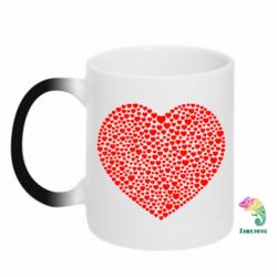 Чашка-хамелеон Тысяча сердец - PrintSalon