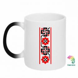 Чашка-хамелеон Украiiнський орнамент - PrintSalon