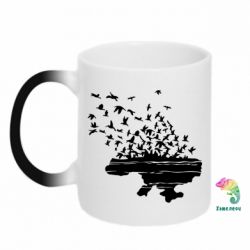 Чашка-хамелеон Українські птахи - PrintSalon