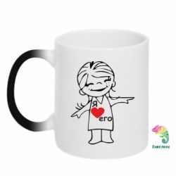 Чашка-хамелеон Я люблю его - PrintSalon