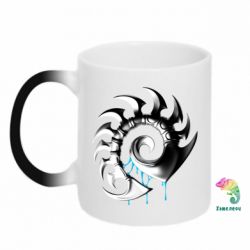 Чашка-хамелеон Zerg Symbol-PrintSalon Чашка-хамелеон Zerg Symbol