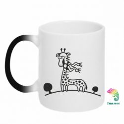 Чашка-хамелеон жираф - PrintSalon