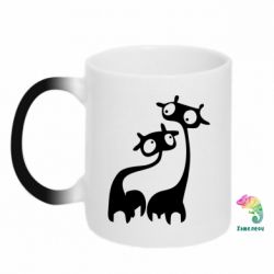 Чашка-хамелеон Жирафы - PrintSalon