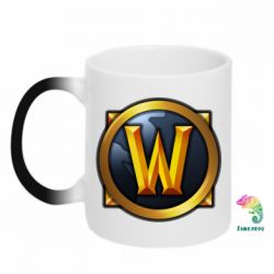 Чашка-хамелеон Значок wow - PrintSalon