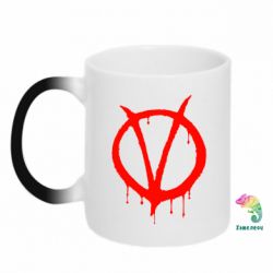 Чашка-хамелеон Знак Вендетты - PrintSalon