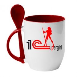 Чашка с ложкой 1Cupergirl - PrintSalon