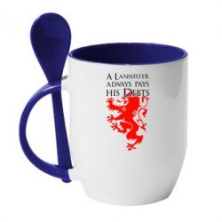Чашка з ложкою A Lannister always pays his debts - PrintSalon