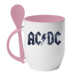 Чашка с ложкой AC/DC Logo - PrintSalon