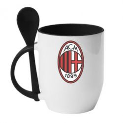 Чашка з ложкою AC Milan - PrintSalon