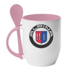 Чашка з ложкою Alpina - PrintSalon