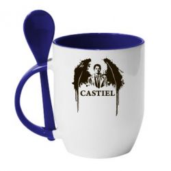 Чашка з ложкою Ангел Кастіель