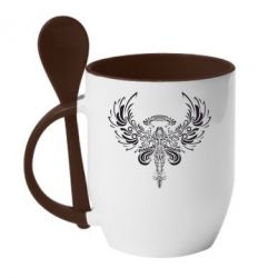 Чашка з ложкою Angel - PrintSalon