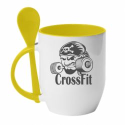 Чашка с ложкой Angry CrossFit - PrintSalon