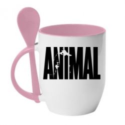 Чашка з ложкою Animal Gym