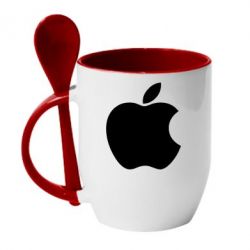Чашка с ложкой Apple Corp. - PrintSalon