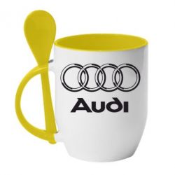 Чашка з ложкою Audi Великий - PrintSalon