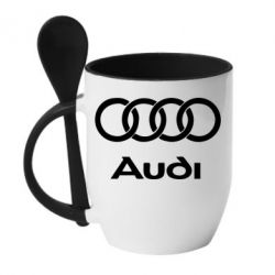 Чашка с ложкой Audi - PrintSalon