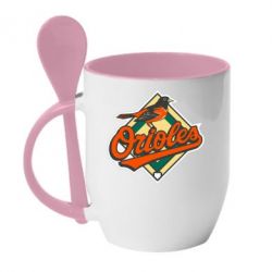 Чашка с ложкой Baltimore Orioles - PrintSalon