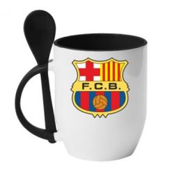 Чашка с ложкой Barcelona - PrintSalon