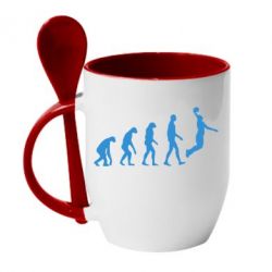 Чашка з ложкою Basketball Evolution - PrintSalon