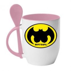 Чашка с ложкой Bat Girl - PrintSalon