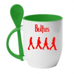 Чашка с ложкой Beatles Group - PrintSalon