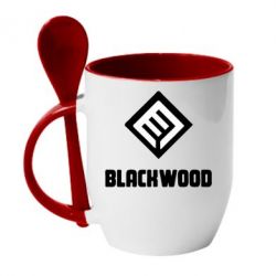 Чашка с ложкой Blackwood Warface - PrintSalon