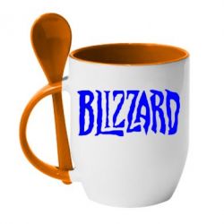 Чашка с ложкой Blizzard Logo - PrintSalon