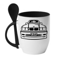 Чашка с ложкой BMW E34 - PrintSalon