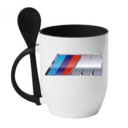 Чашка с ложкой BMW M POWER Small - PrintSalon