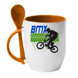 Чашка с ложкой BMX Sport - PrintSalon