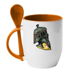 Чашка с ложкой Boba Fett - PrintSalon