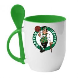 Чашка з ложкою Boston Celtics - PrintSalon