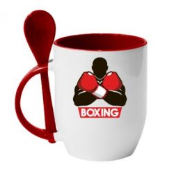 Чашка з ложкою Box Fighter - PrintSalon