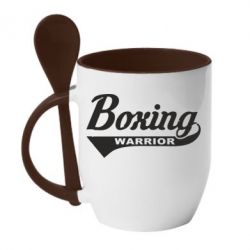 Чашка с ложкой Boxing Warrior - PrintSalon