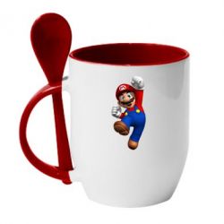 Чашка з ложкою Brother Mario - PrintSalon