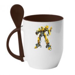 Чашка с ложкой Bumblebee (Bee) - PrintSalon