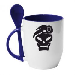 Чашка с ложкой Call of Duty Black Ops logo - PrintSalon