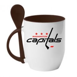 Чашка с ложкой Capitals - PrintSalon