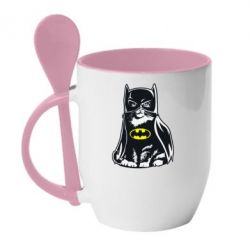 Чашка с ложкой Cat Batman - PrintSalon