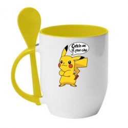 Чашка з ложкою Catch me if you can - PrintSalon