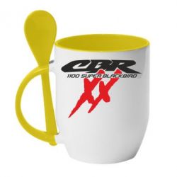 Чашка з ложкою CBR Super Blackbird 1100XX - PrintSalon