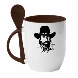 Чашка с ложкой Чак Норис - PrintSalon