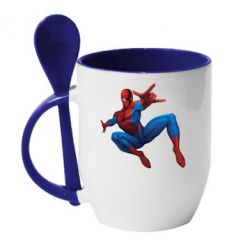 Чашка с ложкой Человек Паук - PrintSalon