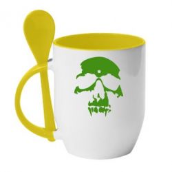 Чашка з ложкою Череп