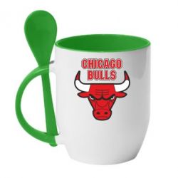 Чашка с ложкой Chicago Bulls vol.2 - PrintSalon