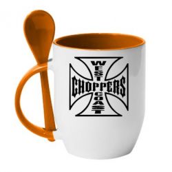 Чашка с ложкой Choppers - PrintSalon