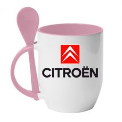 Чашка с ложкой CITROEN 2 - PrintSalon