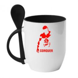 Чашка з ложкою Conquer