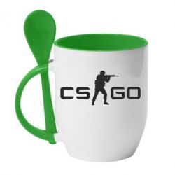 Чашка з ложкою Counter Strike GO - PrintSalon